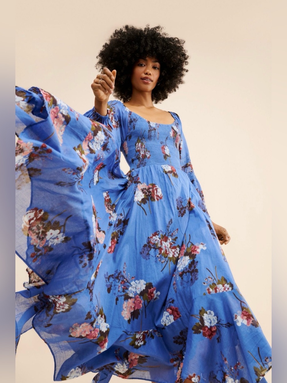 Free People Morning Glory Long Sleeve Maxi Dress